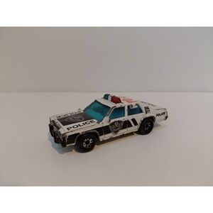 Vintage 1987 Matchbox Diecast 1/64 White Intercom City PD-21 Ford LTD Police Car